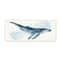 Stupell Industries Nautical Humpback Whale Marine Animal Blue Watercolor Painting,7" x 17"